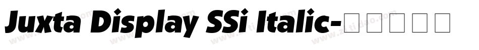 Juxta Display SSi Italic字体转换